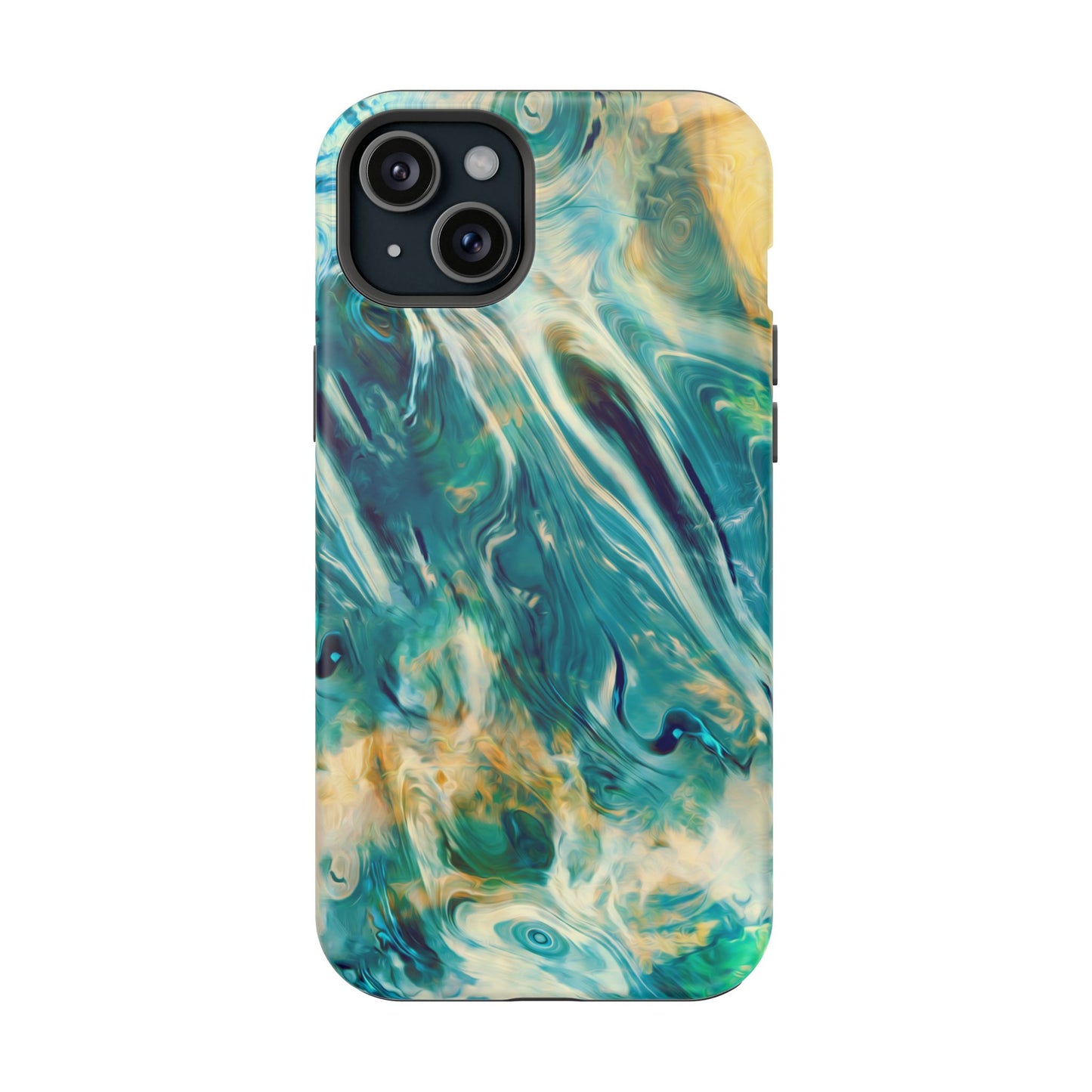 Oceanic Flow Abstract Phone Case – MagSafe Compatible for iPhone & Samsung Galaxy