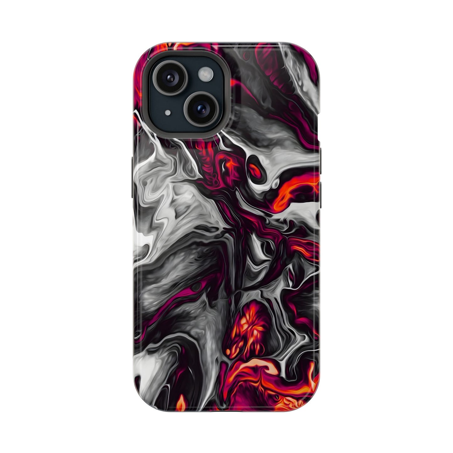Dark Marble Swirl Phone Case – MagSafe Compatible for iPhone & Samsung Galaxy
