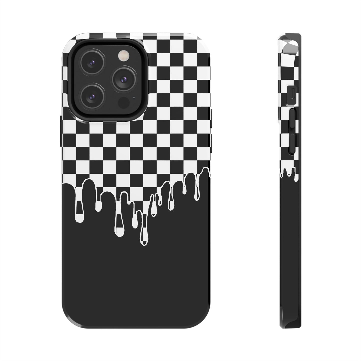 Melting Checkered Tough Case - iPhone 15-11 All Sizes