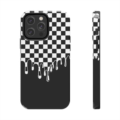 Melting Checkered Tough Case - iPhone 15-11 All Sizes