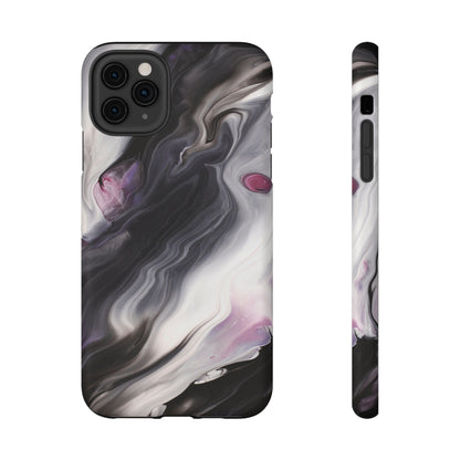 Galaxy Smoke Noir Marble Phone Case – MagSafe Compatible for iPhone & Samsung Galaxy