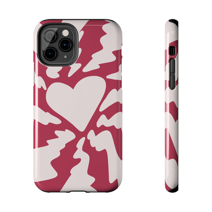 Cute Simplistic Heart Design for iPhone 11-15 All Sizes