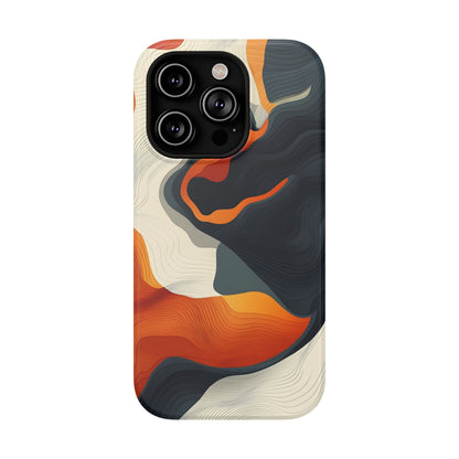 Topographical Abstract Wave Phone Case – MagSafe Compatible for iPhone & Samsung Galaxy
