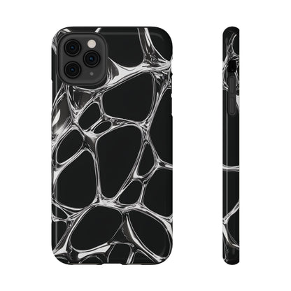 Liquid Metal Abstract Phone Case – MagSafe Compatible for iPhone & Samsung Galaxy