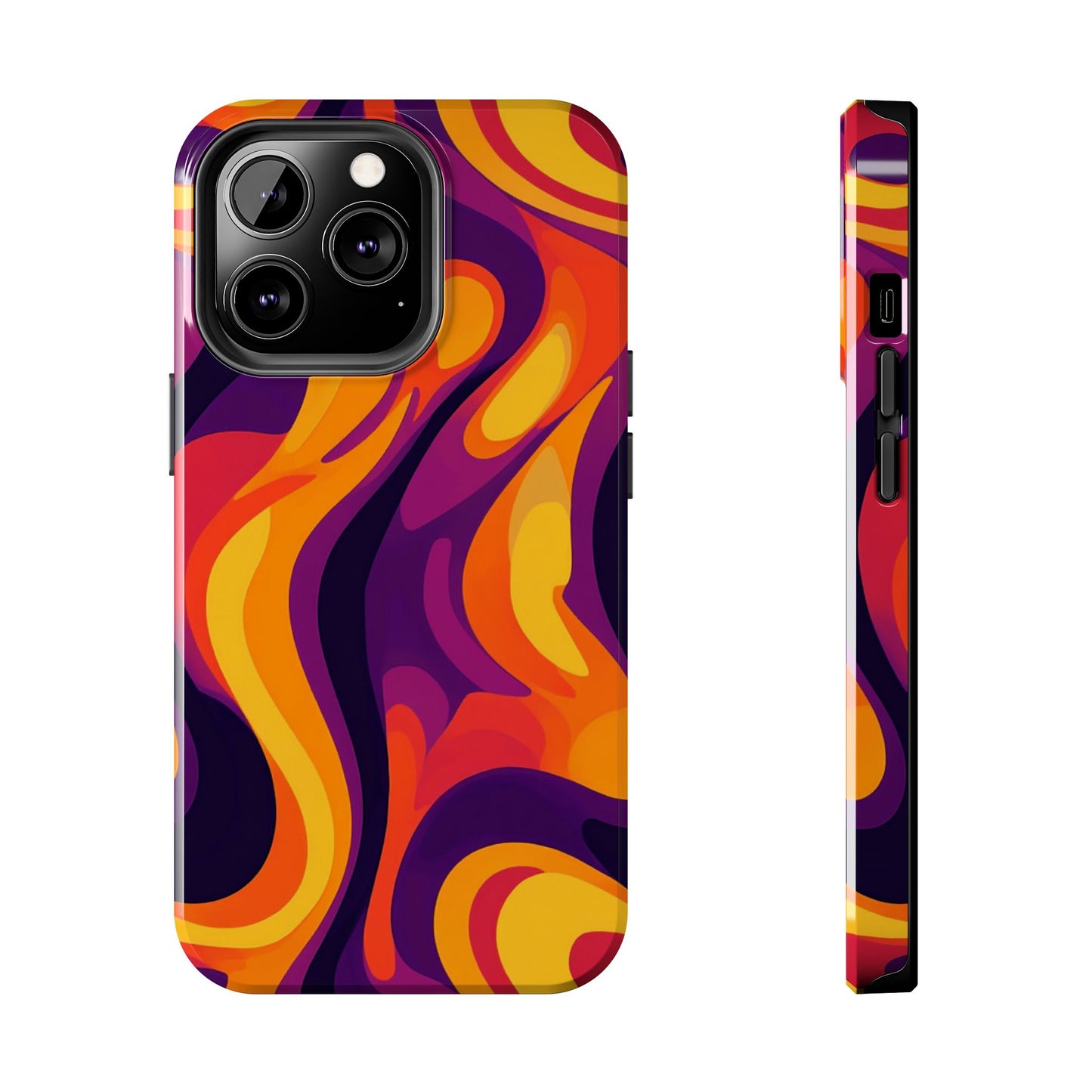 Vibrant Abstract Swirl iPhone Case – iPhone 11-16 - Premium Protection- MagSafe Compatible