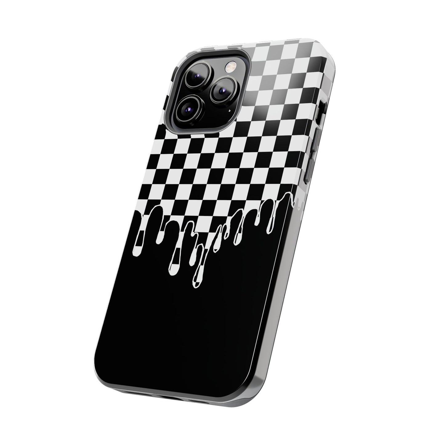 Melting Checkered Tough Case - iPhone 15-11 All Sizes