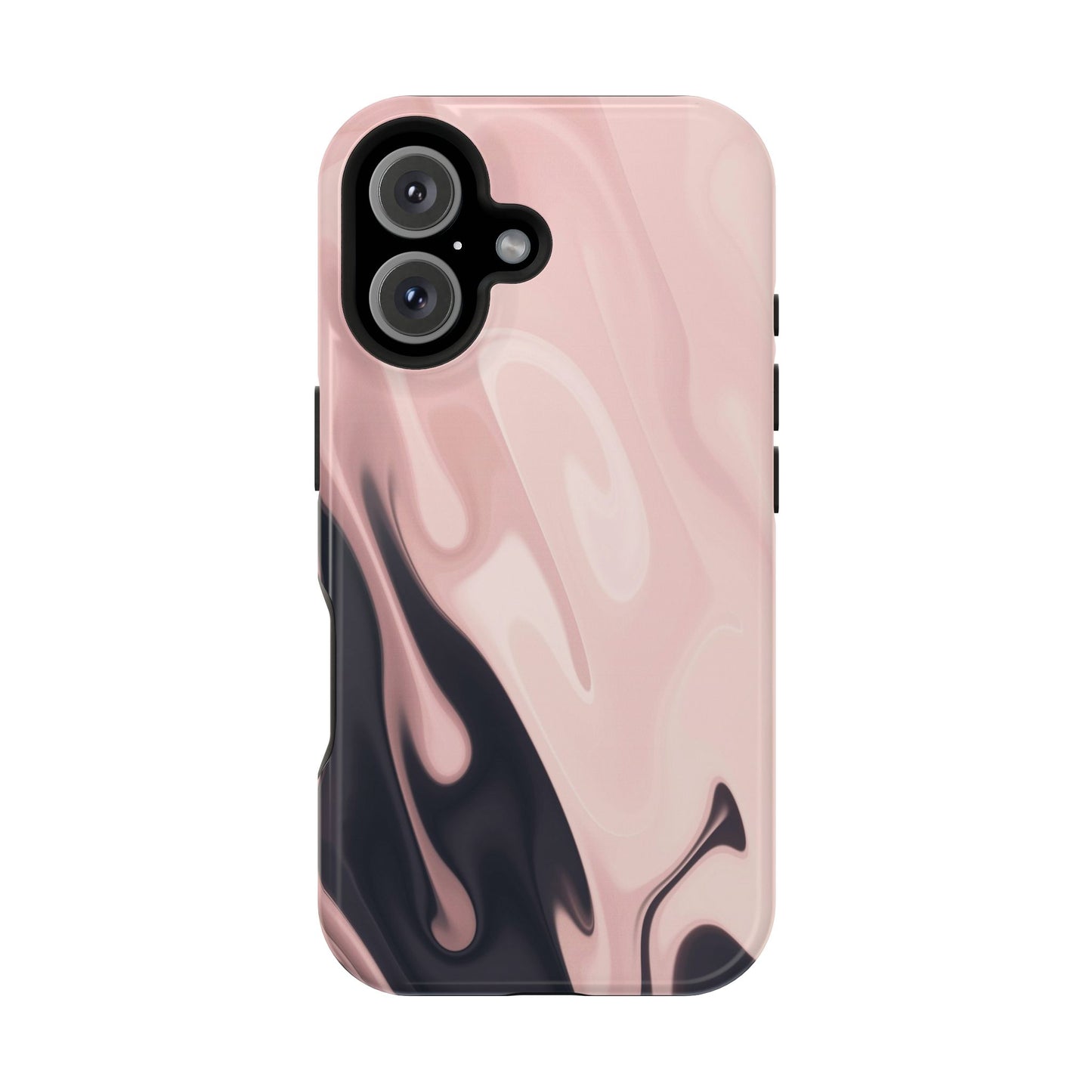 Blush Noir Ink Flow Phone Case – MagSafe Compatible for iPhone & Samsung Galaxy
