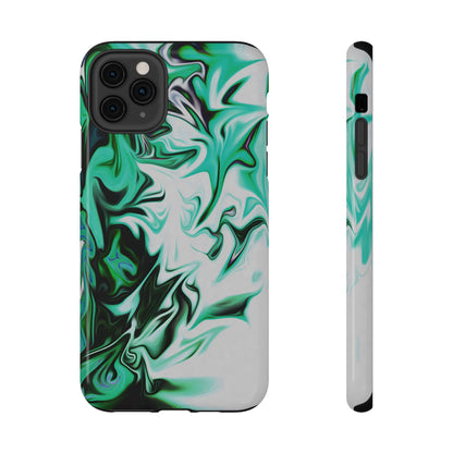 Emerald Green Marble Swirl Phone Case – MagSafe Compatible for iPhone & Samsung Galaxy