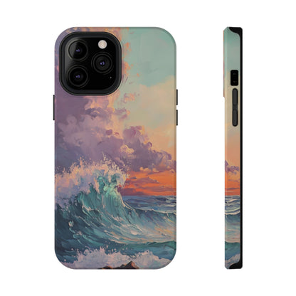 Ocean Sunset Waves Phone Case – MagSafe Compatible for iPhone & Samsung Galaxy