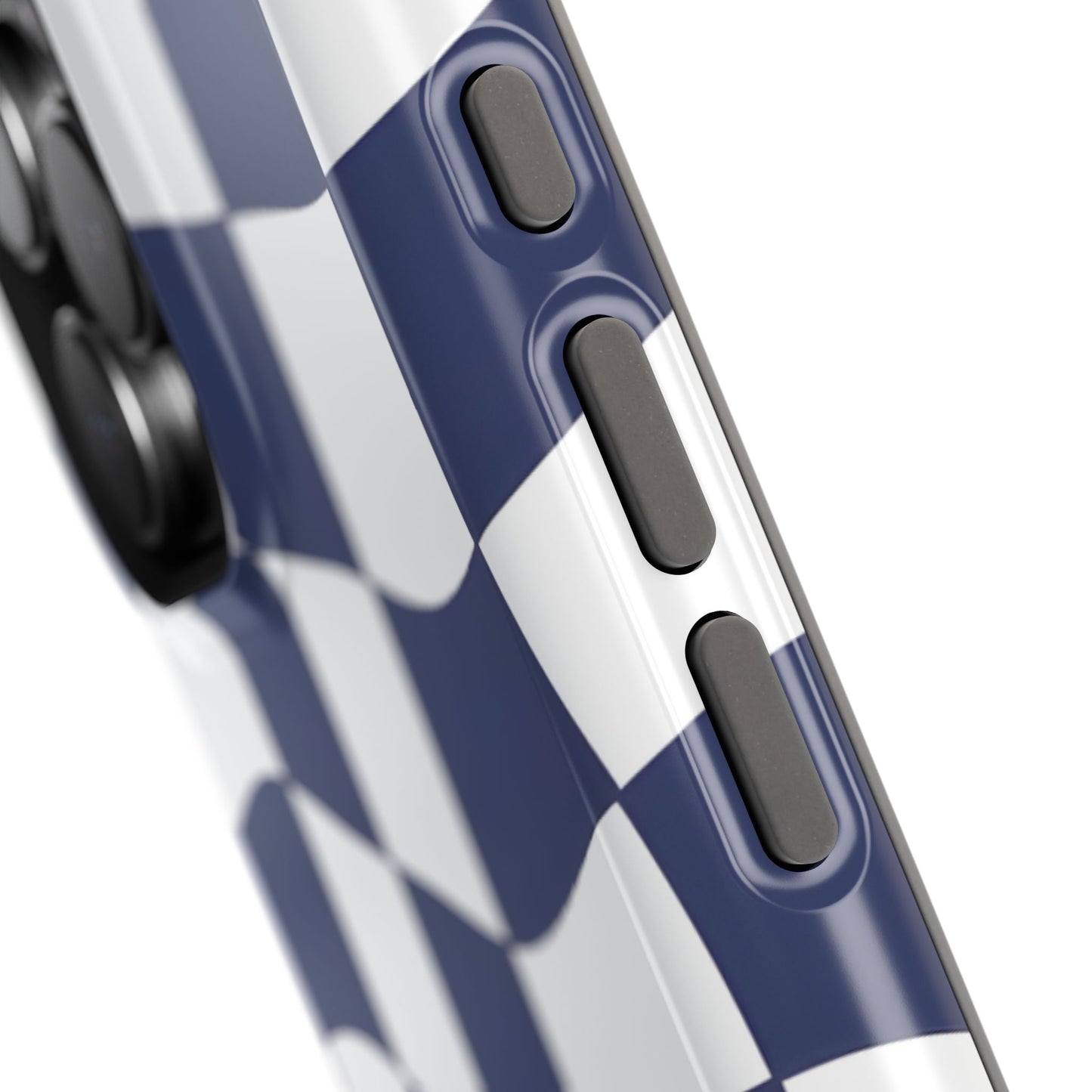 Wavy Checkerboard Phone Case – MagSafe Compatible for iPhone & Samsung Galaxy