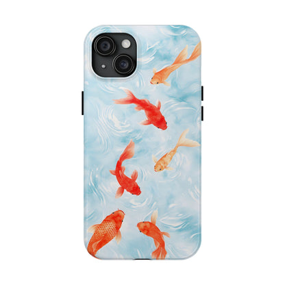 Koi Pond Painted Print for iPhone 11-15 All Sizes