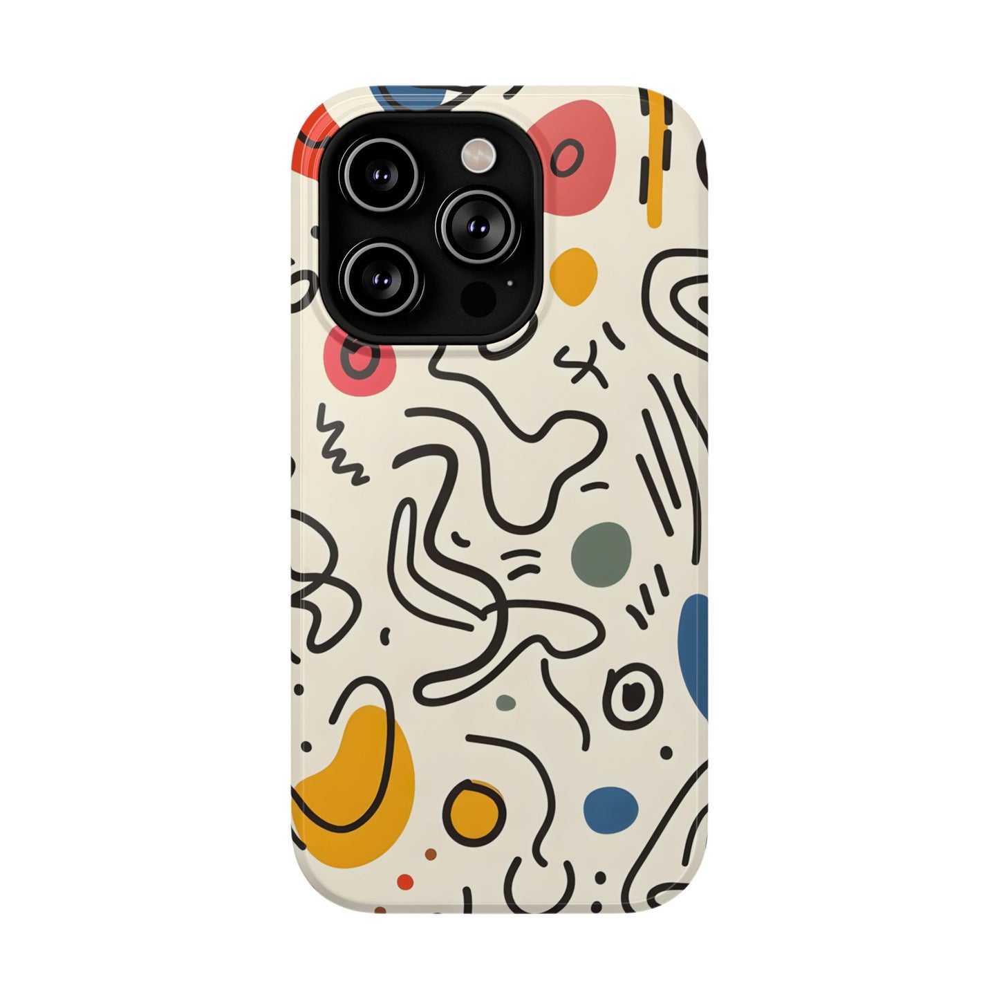 Abstract Doodle Art Phone Case – MagSafe Compatible for iPhone & Samsung Galaxy