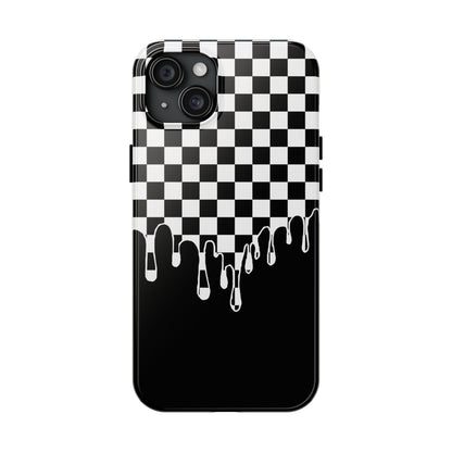 Melting Checkered Tough Case - iPhone 15-11 All Sizes