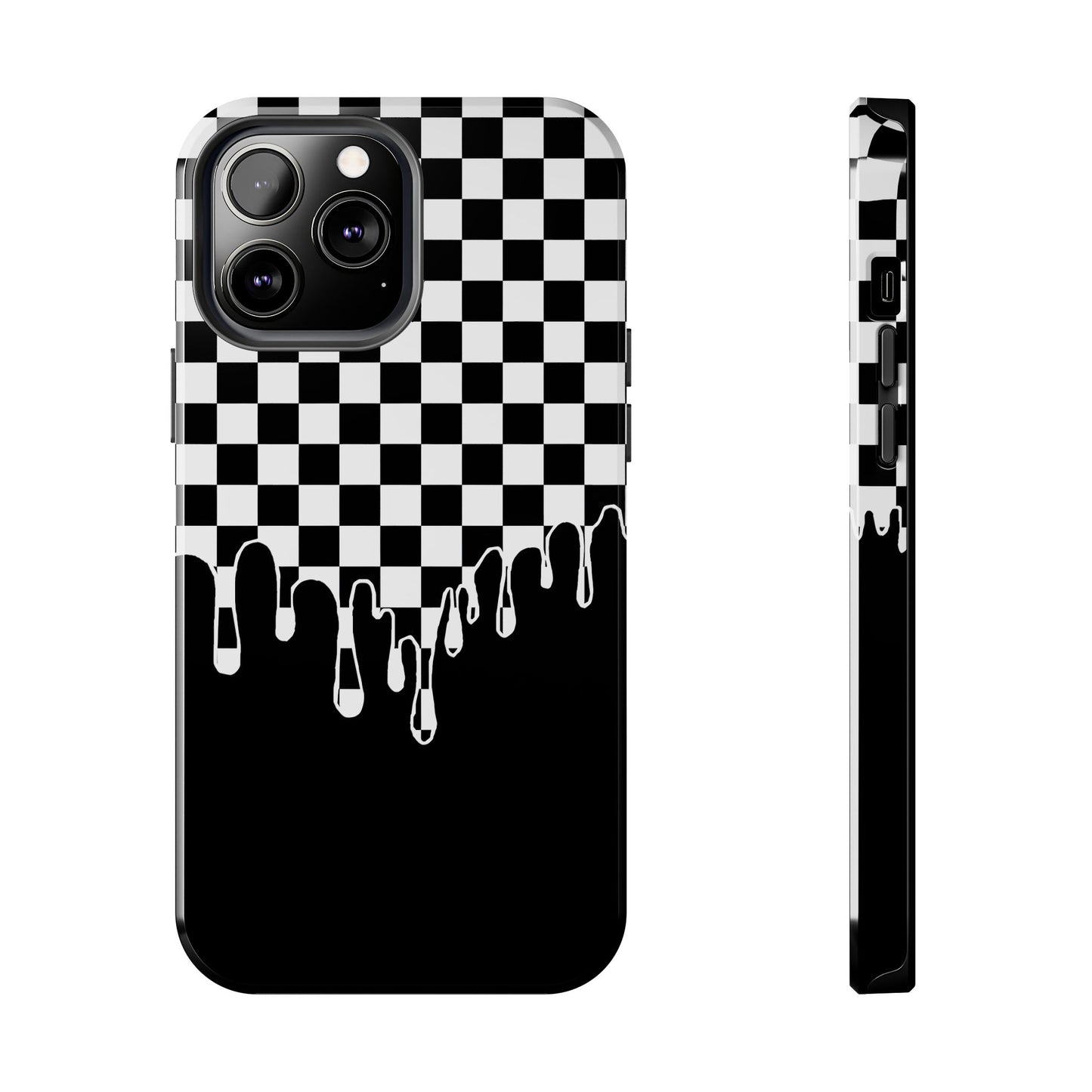 Melting Checkered Tough Case - iPhone 15-11 All Sizes