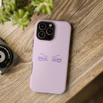 Sassy Line Art Eyes Phone Case – MagSafe Compatible for iPhone & Samsung Galaxy