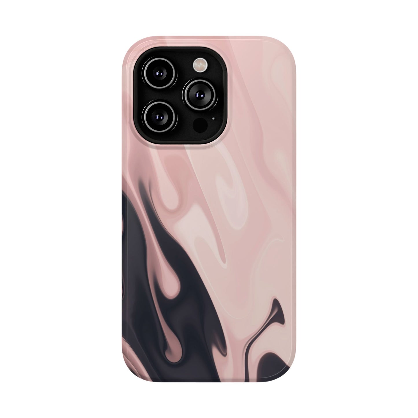 Blush Noir Ink Flow Phone Case – MagSafe Compatible for iPhone & Samsung Galaxy