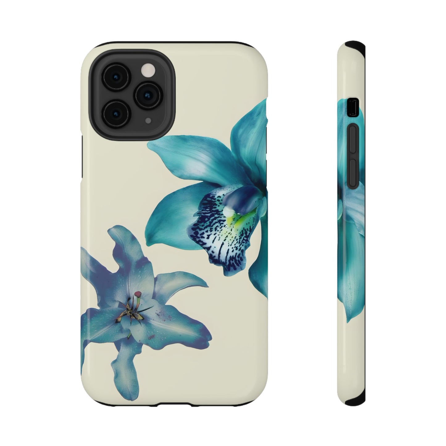 Blue Orchid Floral Phone Case – MagSafe Compatible for iPhone & Samsung Galaxy