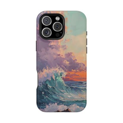 Ocean Sunset Waves Phone Case – MagSafe Compatible for iPhone & Samsung Galaxy