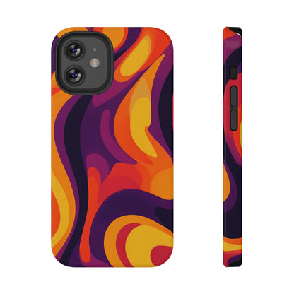 Fiery Abstract Swirls Phone Case – MagSafe Compatible for iPhone & Samsung Galaxy