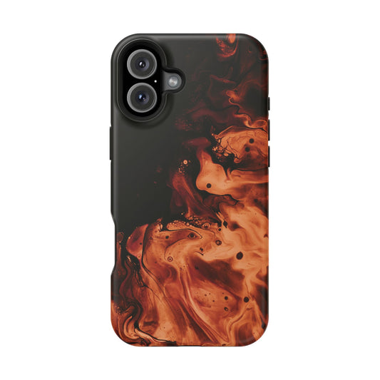 Molten Lava Abstract Art Phone Case – MagSafe Compatible for iPhone & Samsung Galaxy