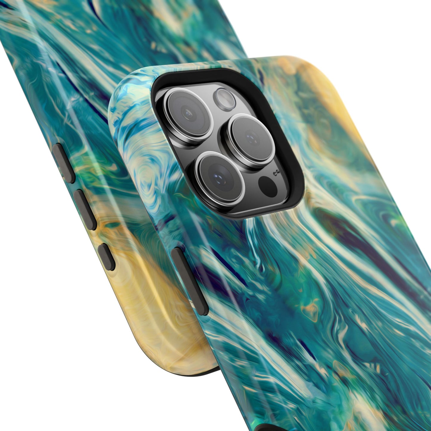 Oceanic Flow Abstract Phone Case – MagSafe Compatible for iPhone & Samsung Galaxy