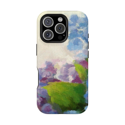 Hydrangea Dream Phone Case – Artistic Floral Design, MagSafe Compatible for iPhone & Samsung Galaxy