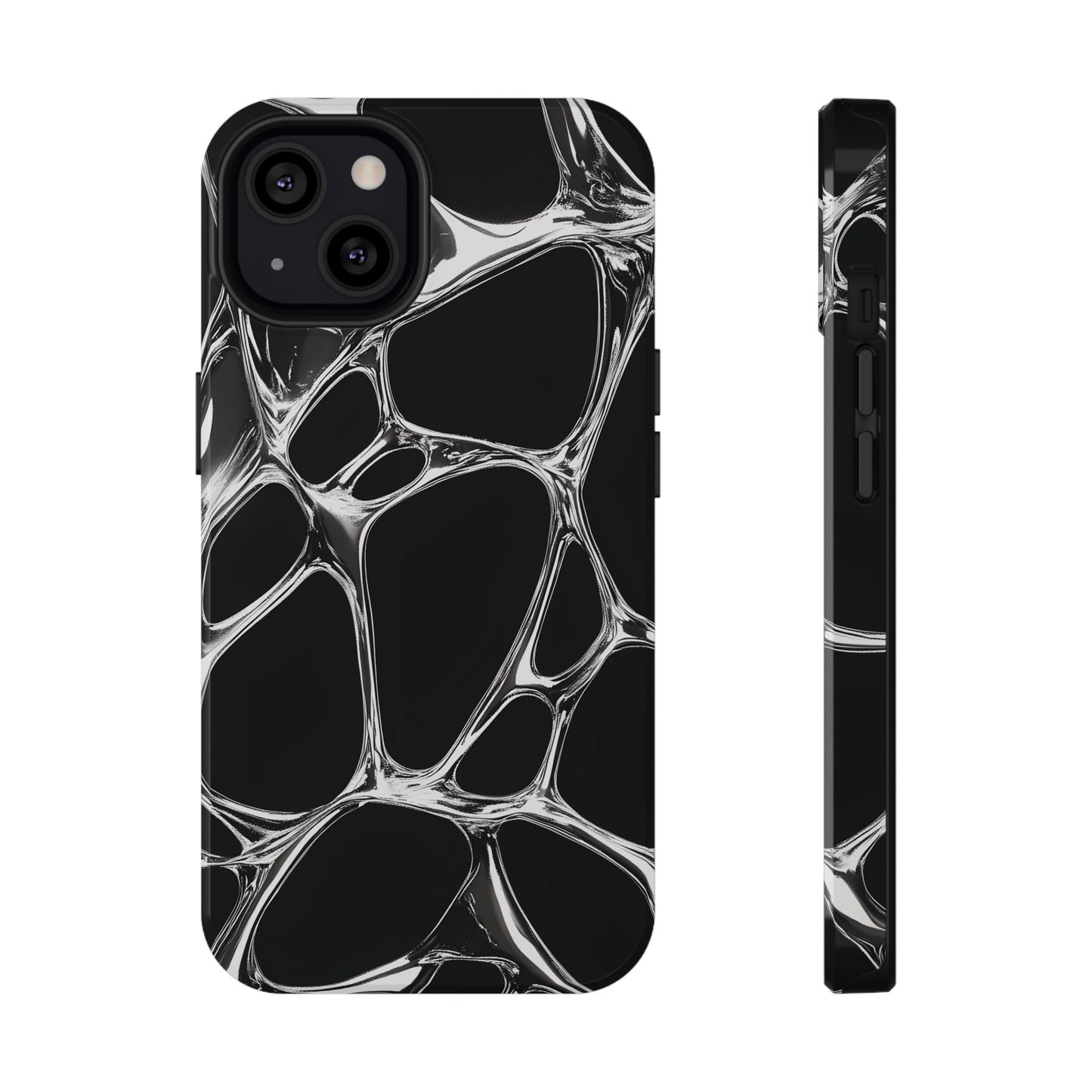 Liquid Metal Abstract Phone Case – MagSafe Compatible for iPhone & Samsung Galaxy