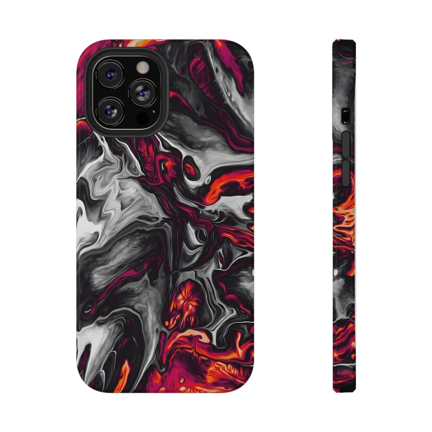 Dark Marble Swirl Phone Case – MagSafe Compatible for iPhone & Samsung Galaxy