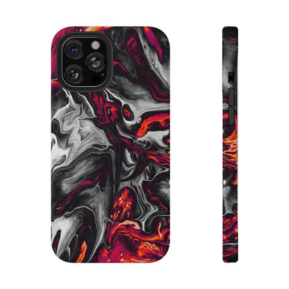 Dark Marble Swirl Phone Case – MagSafe Compatible for iPhone & Samsung Galaxy