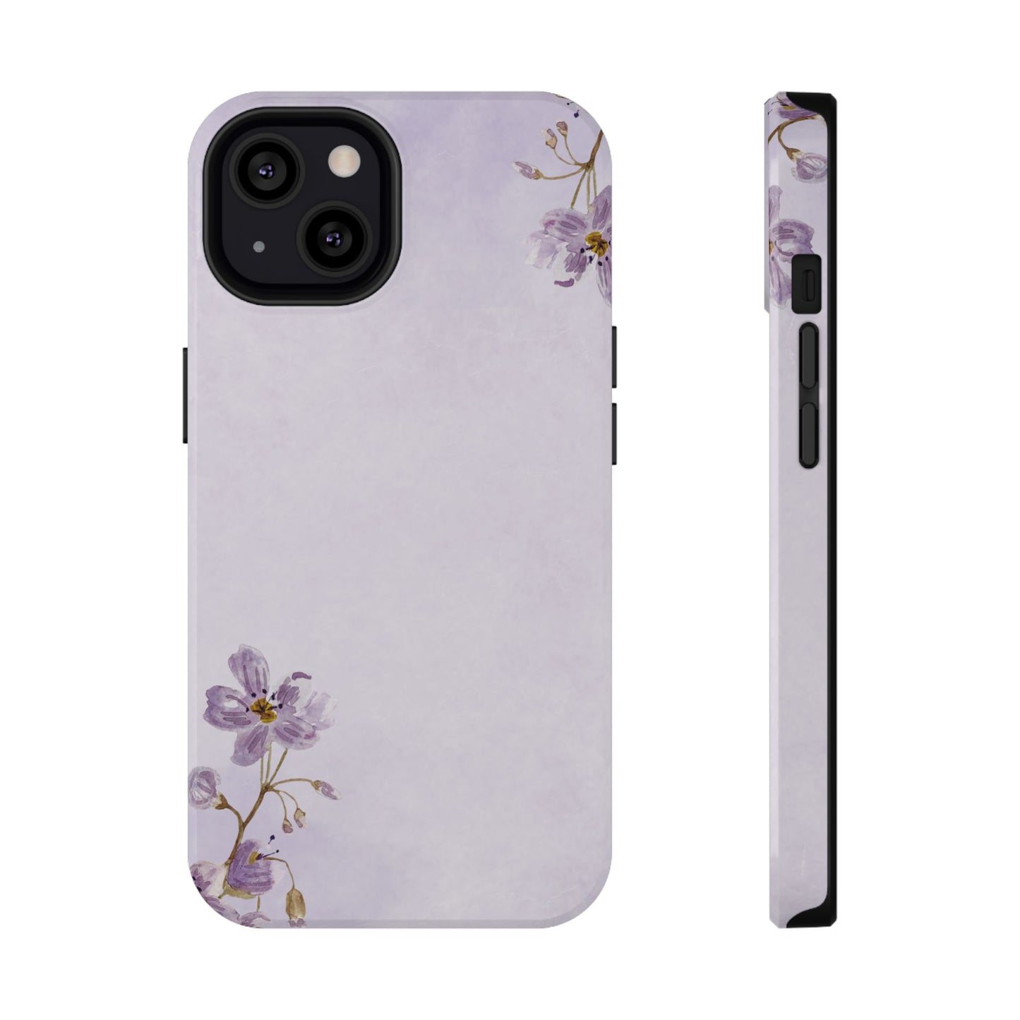 Lavender Blossom Minimal Floral Phone Case – MagSafe Compatible for iPhone & Samsung Galaxy