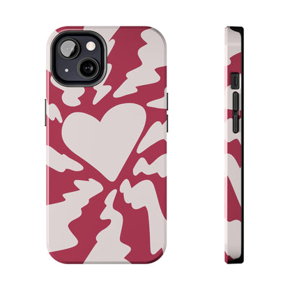 Cute Simplistic Heart Design for iPhone 11-15 All Sizes