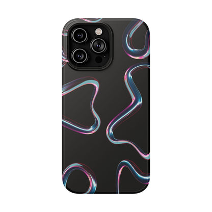 Neon Wave Heartbeat Phone Case – MagSafe Compatible for iPhone & Samsung Galaxy