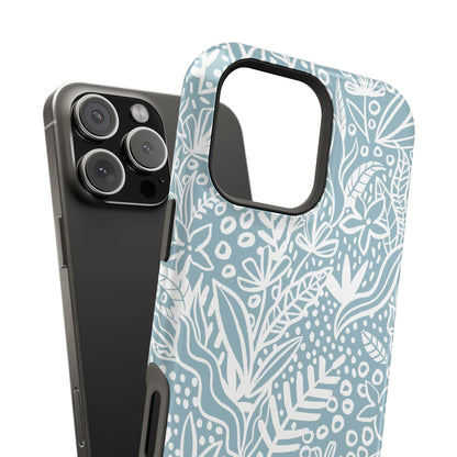 Boho Botanical Doodle Phone Case – MagSafe Compatible for iPhone & Samsung Galaxy