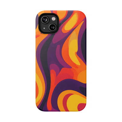Fiery Abstract Swirls Phone Case – MagSafe Compatible for iPhone & Samsung Galaxy