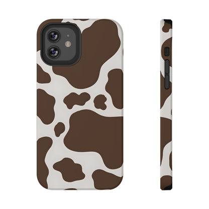 Brown Cow Print Phone Case – MagSafe Compatible for iPhone & Samsung Galaxy