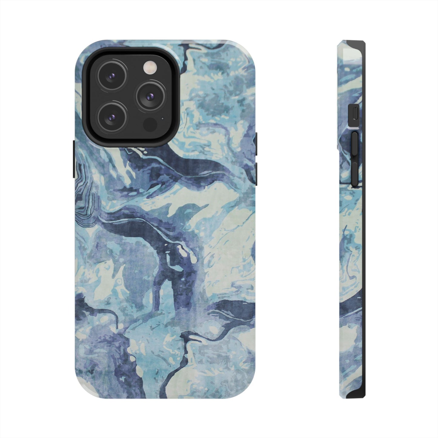 Blue Marble Abstract iPhone Case –  iPhone 16-11 All Sizes - MagSafe Compatible