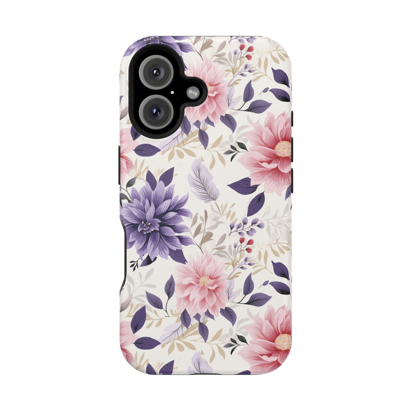Elegant Vintage Floral Phone Case – MagSafe Compatible for iPhone & Samsung Galaxy