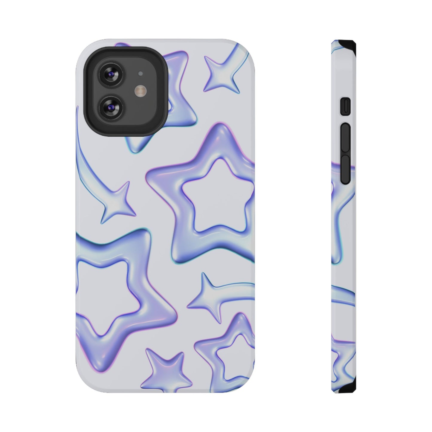 Y2K Iridescent Jelly Star Pattern Phone Case – MagSafe Compatible for iPhone & Samsung Galaxy