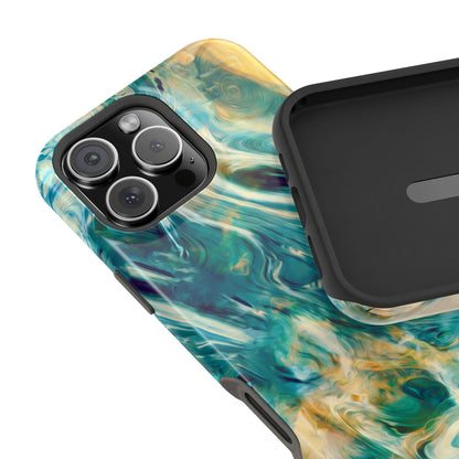 Oceanic Flow Abstract Phone Case – MagSafe Compatible for iPhone & Samsung Galaxy