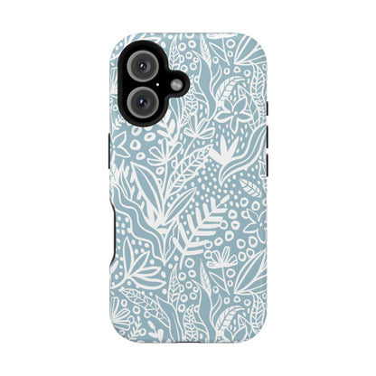 Boho Botanical Doodle Phone Case – MagSafe Compatible for iPhone & Samsung Galaxy