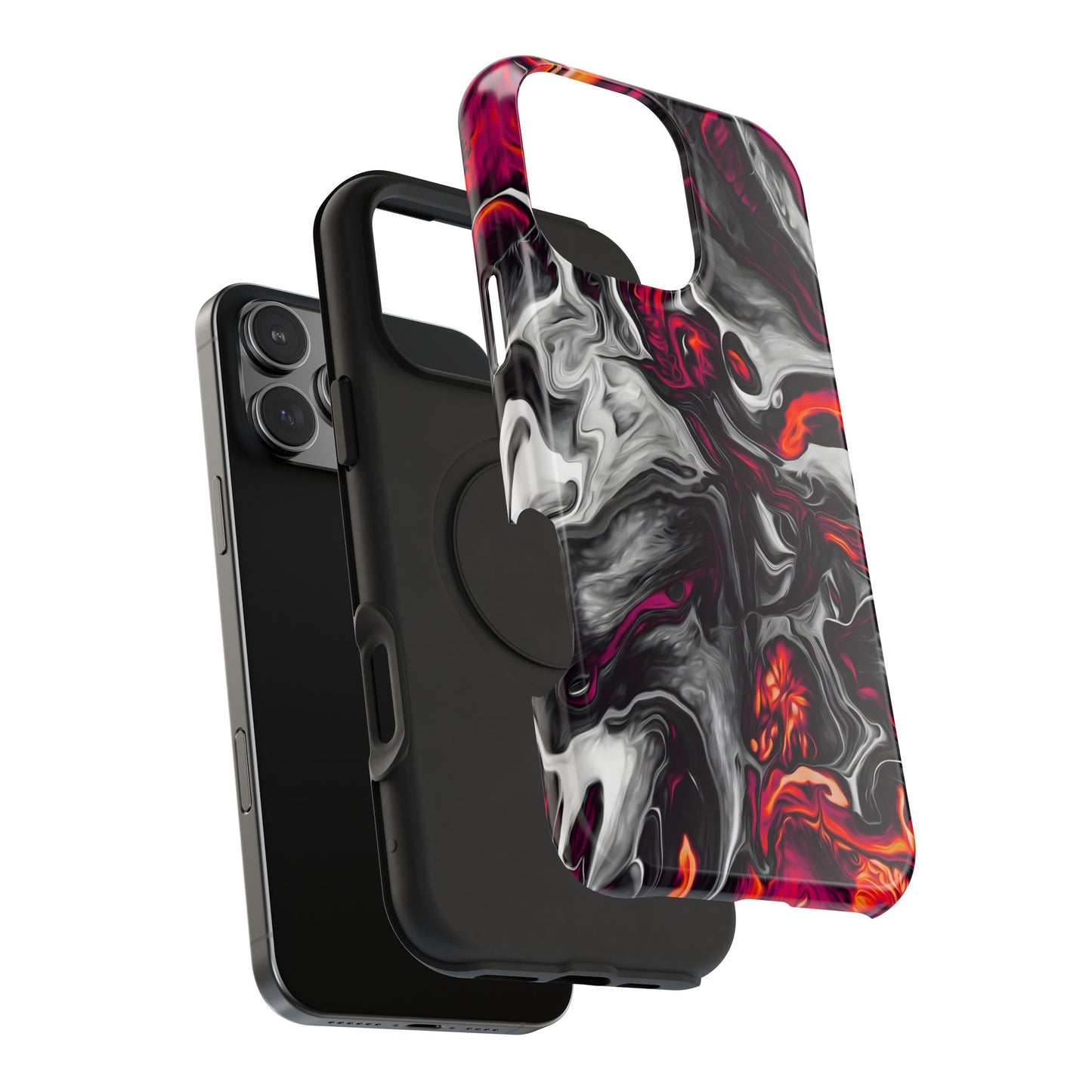 Dark Marble Swirl Phone Case – MagSafe Compatible for iPhone & Samsung Galaxy