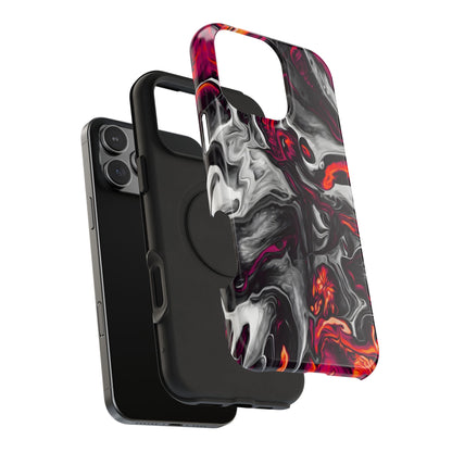 Dark Marble Swirl Phone Case – MagSafe Compatible for iPhone & Samsung Galaxy