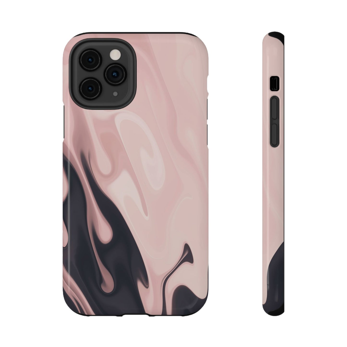 Blush Noir Ink Flow Phone Case – MagSafe Compatible for iPhone & Samsung Galaxy