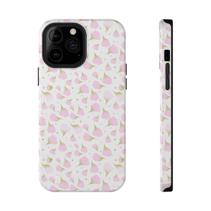 Soft Pink Petal Pattern Phone Case – MagSafe Compatible for iPhone & Samsung Galaxy