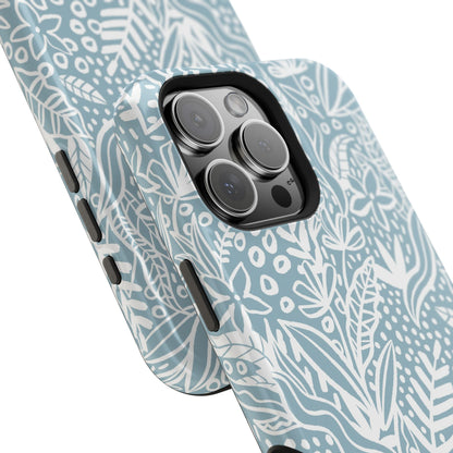 Boho Botanical Doodle Phone Case – MagSafe Compatible for iPhone & Samsung Galaxy