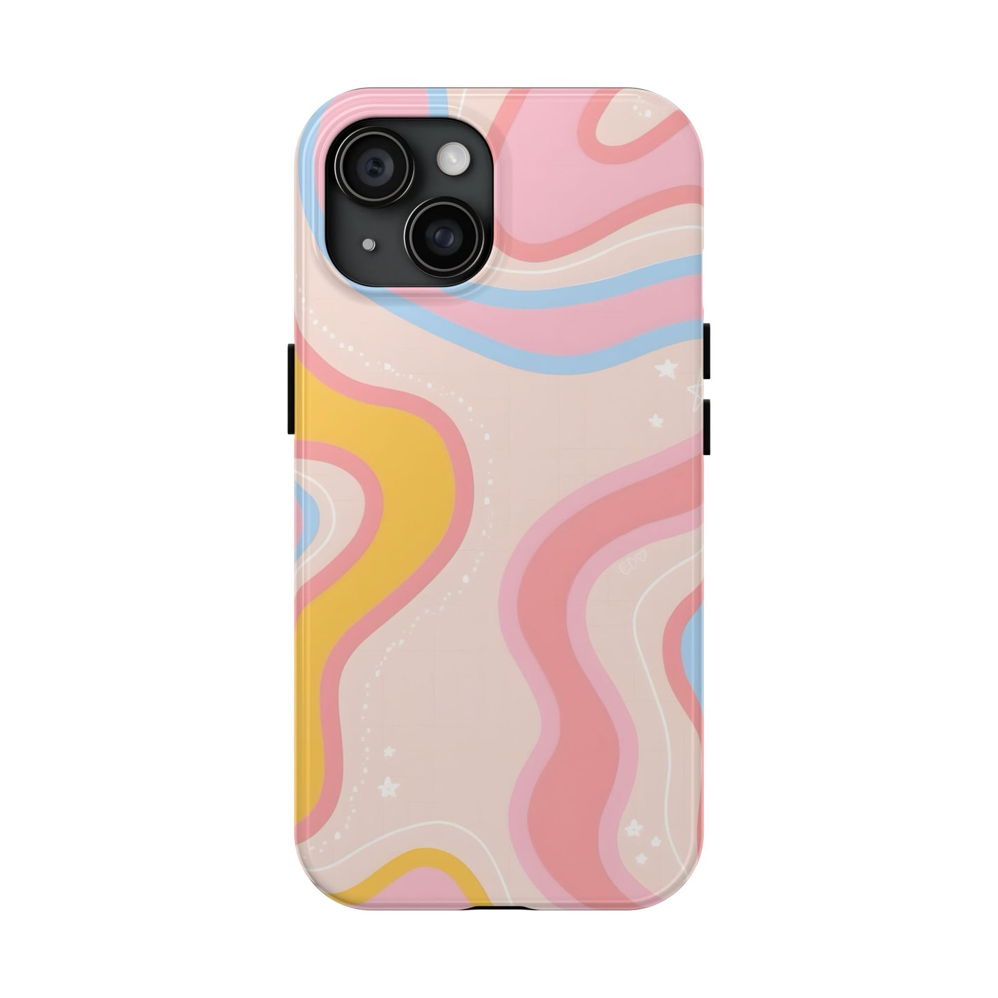 Retro Pastel Swirl iPhone Case – Stylish Design with Enhanced Protection - iPhone 11-16 MagSafe