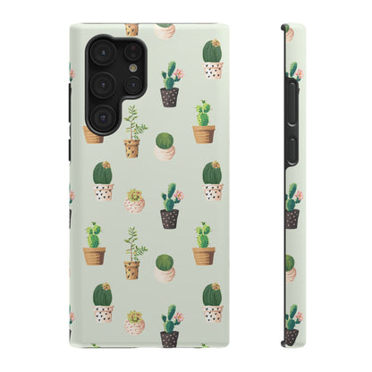 Desert Bloom Cactus Phone Case – Cute Succulent Print, MagSafe Compatible for iPhone & Samsung Galaxy