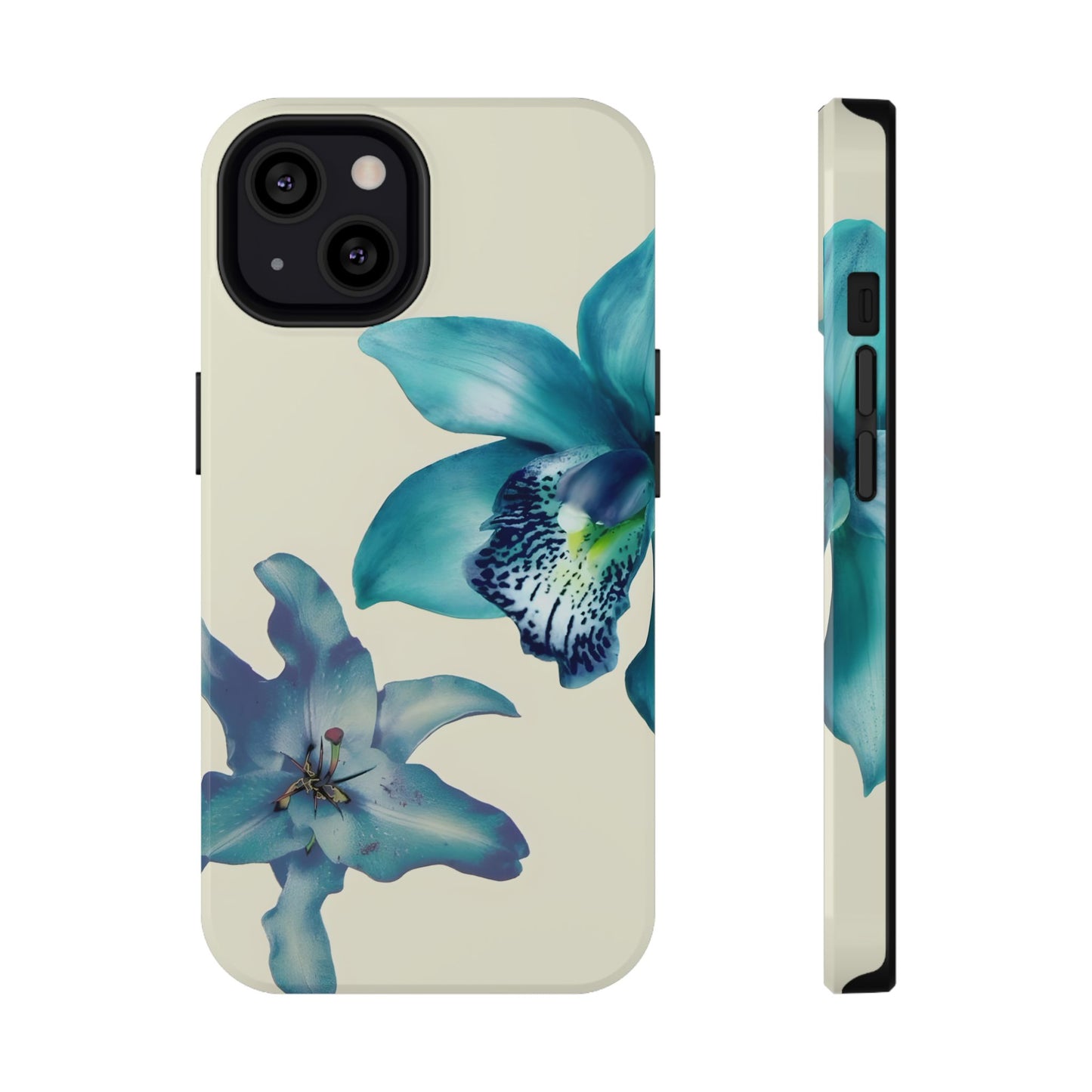 Blue Orchid Floral Phone Case – MagSafe Compatible for iPhone & Samsung Galaxy