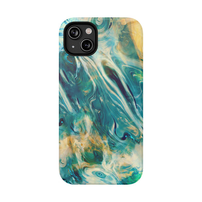 Oceanic Flow Abstract Phone Case – MagSafe Compatible for iPhone & Samsung Galaxy