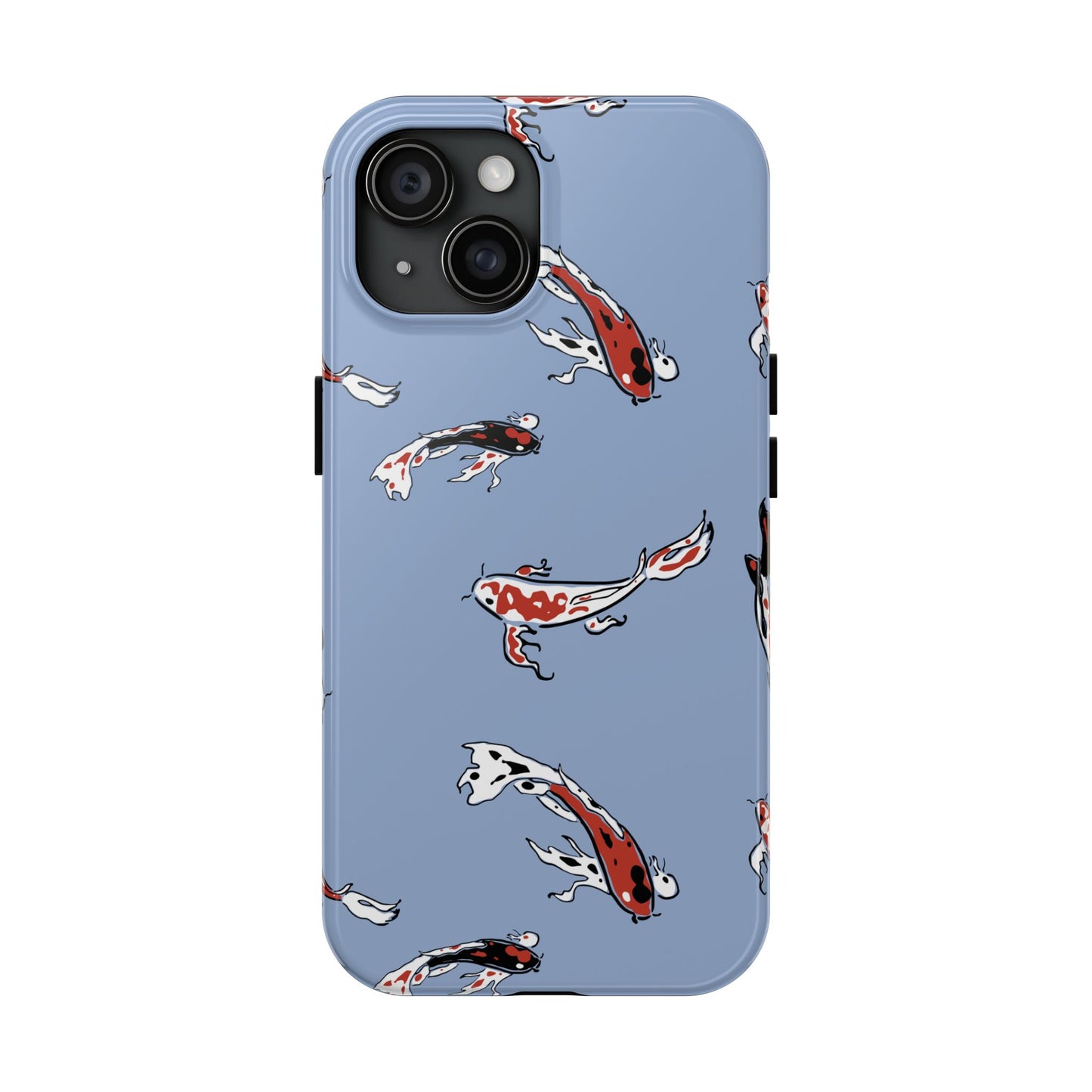 Minimalistic Chinese Koi Fish Painting for iPhone 11-15 All Sizes